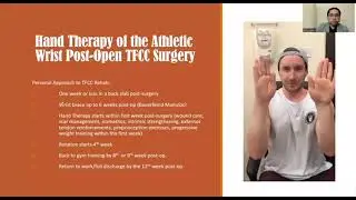 Blair Agero. Rehab after TFCC repair in athletes.