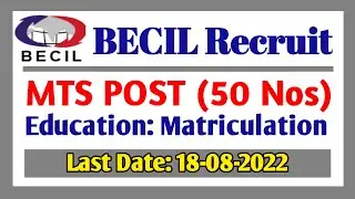 becil recruitment 2022, becil recruitment 2022 apply online, becil recruitment 2022 mts