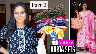 Dailywear Office Cotton Kurta Sets Part: 2 | Classic Office Makeup Look