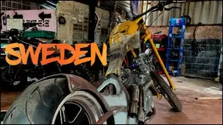 virago 750 custom แบบฉบับสวีเดนหน้ายาวสวีเดน  Ep.141k&k custom(2/2ep)
