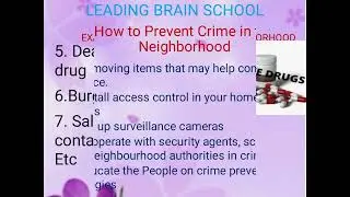 SECURITY EDUCATION PRIMARY 4 NEIGHBOURHOOD CRIME AND PREVENTION TIPS