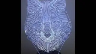 Wolf Face USB LED Lamp