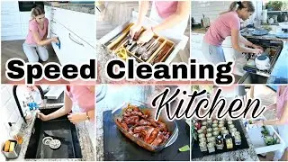 **NEW** SPEED CLEANING KITCHEN | CLEAN & ORGANIZE WITH ME | DECLUTTERING