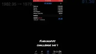 Funding pips challenge day 1 # funding pips # ftmo# funded next