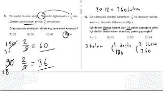 7. Sınıf Matematik Kazanım Kavrama Test 8 (Rasyonel Sayılarla İşlemler) Çözümler