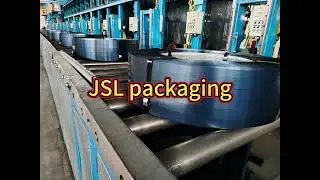 High Tensile 32mm Blue tempered waxed Oscillated wound Steel Strapping for machine packing.
