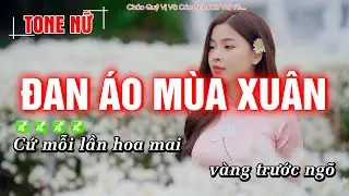 Đan Áo Mùa Xuân Karaoke Tone Nữ - Rumba Nhạc Tết Cực Hay - Hoàng Dũng Karaoke