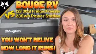 BougeRV 30qt 12v Refrigerator Freezer vs 230wh Power Station - CRAZY RESULTS!