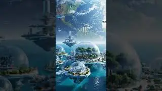 Future Vision 2100 🌌 | Futuristic Ocean City, Flying Ships & Space Stations | AI Cinematic Short