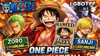 LG BOT FF🇮🇳 LIVE 🔴 One Piece Latest Bounty Reveal 😱 | Luffy, Zoro, Sanji New Bounty