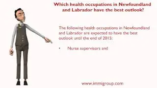 Which health occupations in Newfoundland and Labrador have the best outlook?