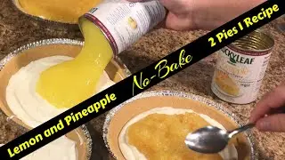Fruit Filled 4 Layer Pie ~ 2 Pies 1 Recipe ~ Use Any Fruit Pie Filling Flavor ~ No-Bake
