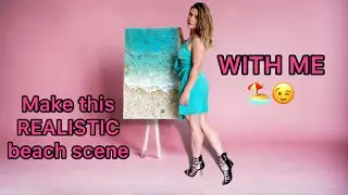WATCH and LEARN HOW TO MAKE THIS REALISTIC BEACH SCHEME,REAL TIME RESIN POUR, RESIN TUTORIAL
