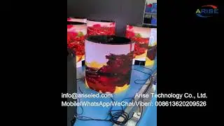 Flexible Soft Module Panel 360 Degree Cylindrical Circular LED Display Screen Silicon Based LED Modu