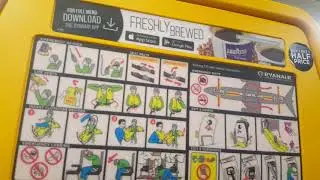 Ryanair, il decollo. La hostess illustra le operazioni di salvataggio