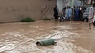 Muslim Bagh Station Road flood