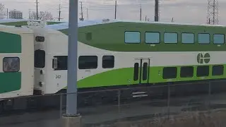 (Repainted Cab Car 242) GO Transit Willowbrook Yard (01/09/26)