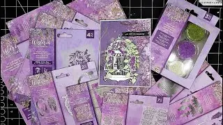 Crafter's Companion Wisteria Collection Review Tutorial! A Beautiful Floral Collection!!