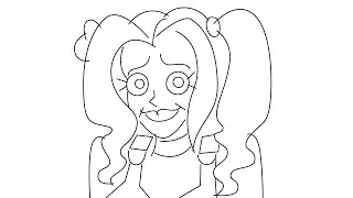 How to draw very easy harley quinn step by step for beginners