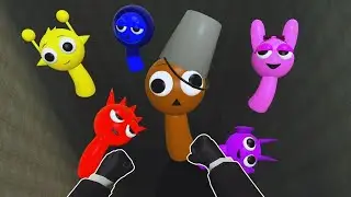 I'M THROWING THE ENTIRE SPRUNKI FAMILY INTO A PIT WITH MEGA PUNCH - GARRY'S MOD