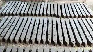 India Me Aise Banta Hai Super Strong Fencing Pole 😱 | Cement Concrete Making
