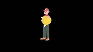 3D Cartoon Firefighter Turntable | Confident Fireman with Hose Roll