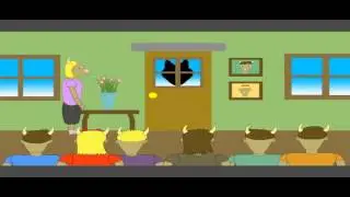 The wolf and the seven little kids - Full animation with narration.
