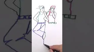 Amazing colorful line drawing 3