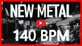 Heavy Modern Metal Drum Track 140 BPM Drum Beat (Isolated Drums) [HQ]