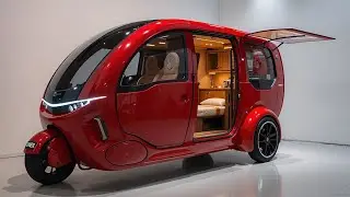 2025 Mint Red Electric Tricycle Camper Review &ndash; Off-Grid Freedom for $12,900!