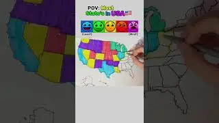 Can you find the state that i colored wrong? #map #art #artist #mapping #geography #drawingmaps