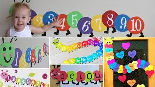 Preclassroom Caterpillar decoration ideas/Caterpillar wall decoration/Preschool learning activities