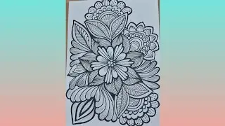#pattern 89 zentangleart stepbystep for beginners #doodle#zen#zentangle#mandala#tangle#zentangleart