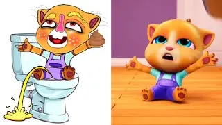 My Talking Tom Friends Funny Drawing Meme | Funny Tom All Trailers Welcome To The House Mem Video