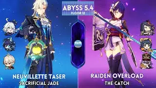 C1 Neuvillette Taser & C2 Raiden Overload | Spiral Abyss 5.4 - Genshin Impact