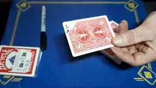 Signed card, Torn corner and warp Restored gimmick card trick performance and tutorial