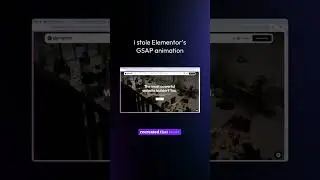 i stole Elementor's GSAP animation with no code