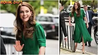 Princess Kate wows in green Suzannah London dress and Alessandra Rich pumps today