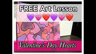 Valentine&rsquo;s Day Watercolor Heart Art Lesson - Free Art Project