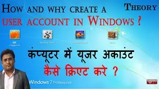 What is User account in Windows 7,8,10 etc and How and Why we create User Account in Windows 7,8,10.