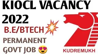 KIOCL recruitment 2022 |#govtjobs #governmentjobs #psu psu recruitment through gate 2022 | gate 2021