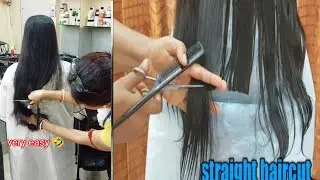 How to cut hair straight/ straight hair cut/straight cut for long hair/Amazing long hair cutting