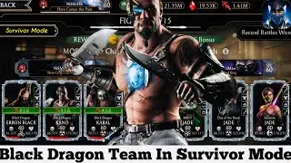 Black Dragon Team | FW Survivor Mode elder Tower Battle Gameplay | MK Mobile