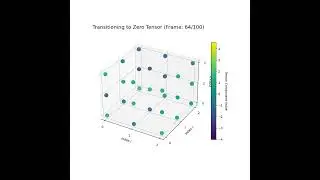 visualize a generic type 0, 3 tensor and then show how a zero tensor appears