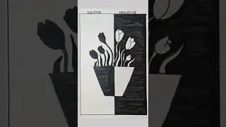 Positive & negative spacing art? #art #positiveandnegativespacing #drawing #trending #shorts #short