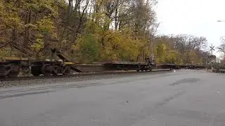 CSX  #5366 SBD Baretable train  on CSX Hudson River Line 11/15/25