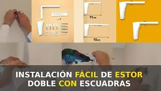 Cómo instalar un estor enrollable doble NYD mediante L - escuadra alargadora