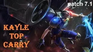 Kayle vs fizz top hard CARRY gold1 elo (ranked game S7)