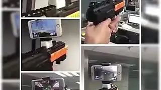 AR Games Gun Augmented Reality Bluetooth Game Controller with Cell Phone Stand Holder Portable and