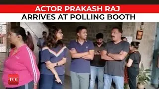 Karnataka Polls 2023: Actor Prakash Raj arrives at polling booth early morning in Bengaluru